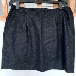Banana Republic, short, black skirt with Silver sparkle. Size zero 6